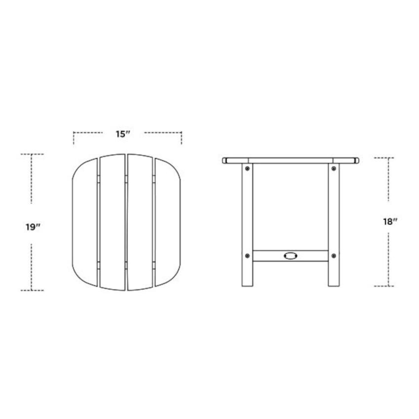 POLYWOOD Classic Adirondack 3-Piece Set W/ South Beach 18-Inch Side Table
