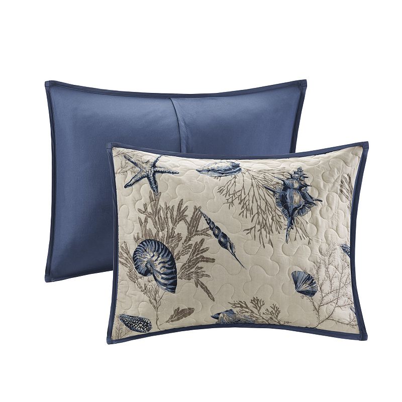 Madison Park Nantucket Coastal Quilt Set with Throw Pillows