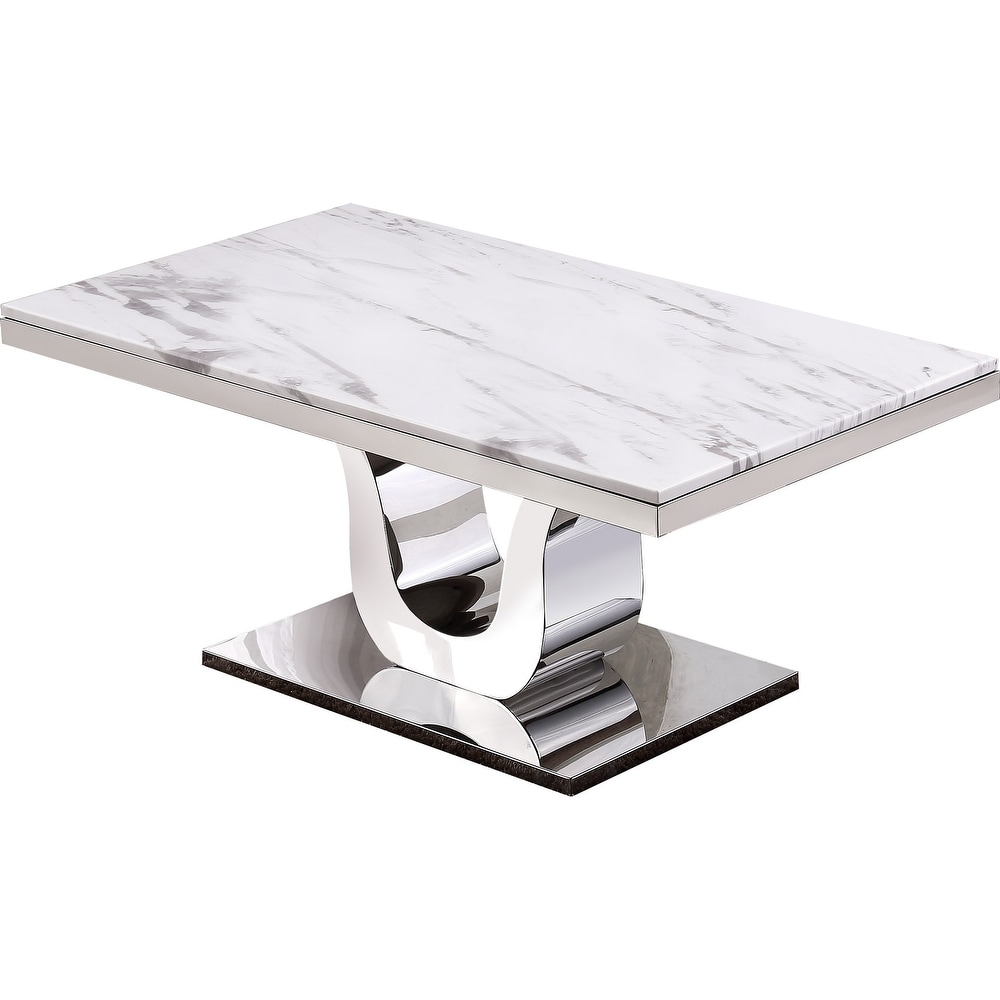 Best Quality Furniture Genuine White Marble Table