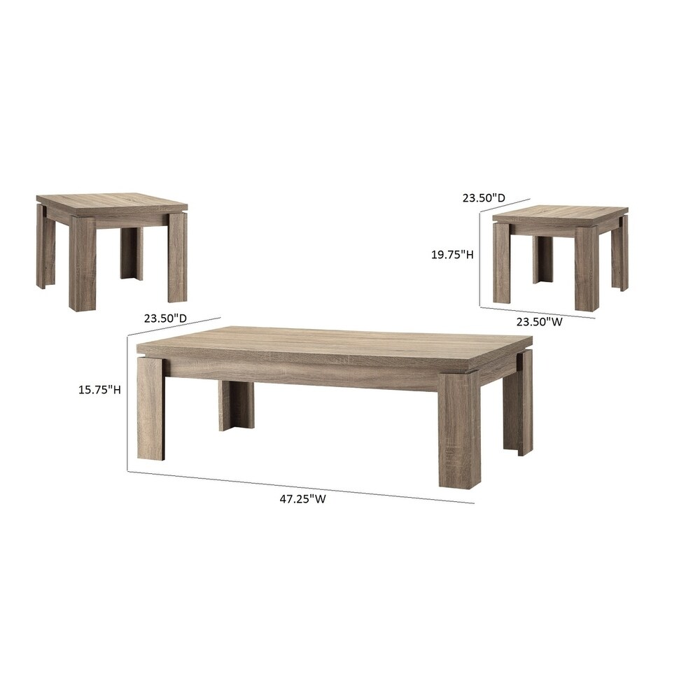 Coaster Furniture Cain 3 piece Occasional Table Set