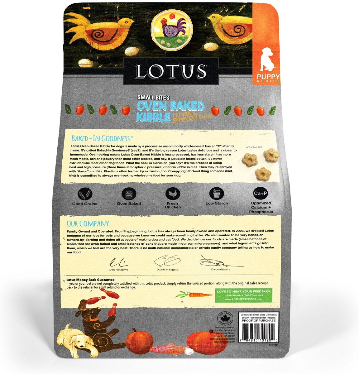 Lotus Oven-Baked Chicken Small Bites Recipe Puppy Dry Dog Food