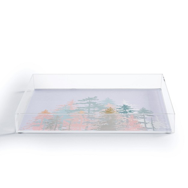 Iveta Abolina Blush Forest Acrylic Tray Deny Designs