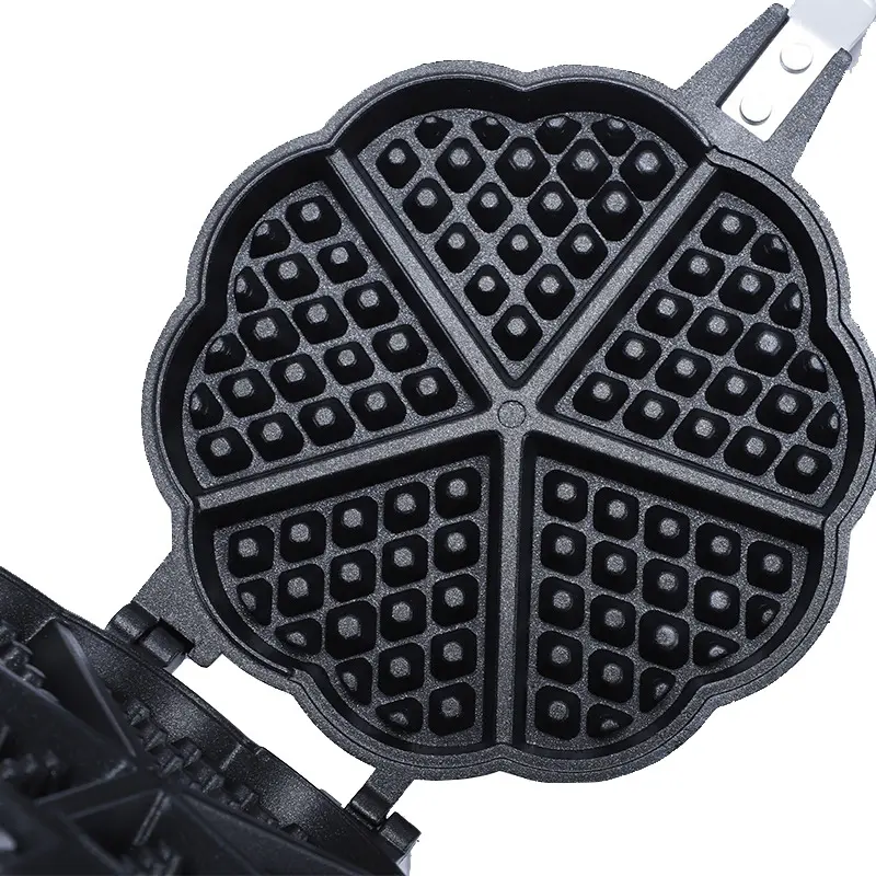 C11 WM5021 Ultralight Aluminum Material Flower Heart Shaped Custom Mini Waffle Irons for Camping and Hiking