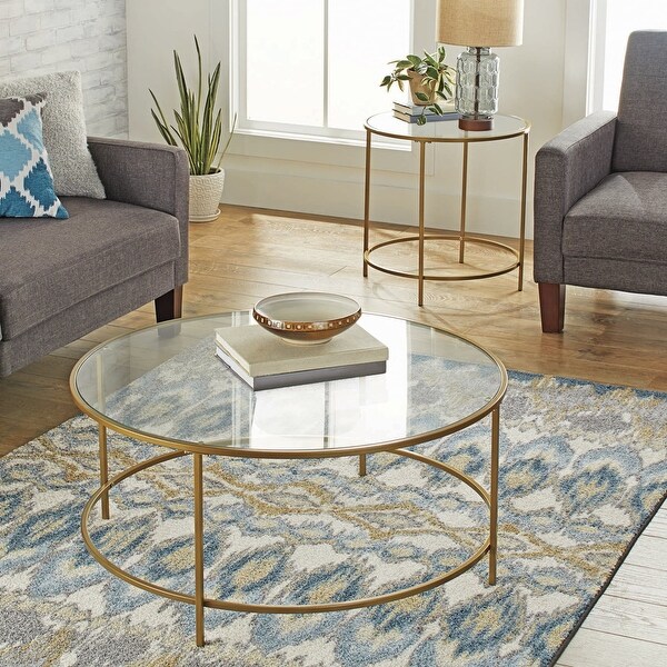 Nola Coffee Table， Gold Finish