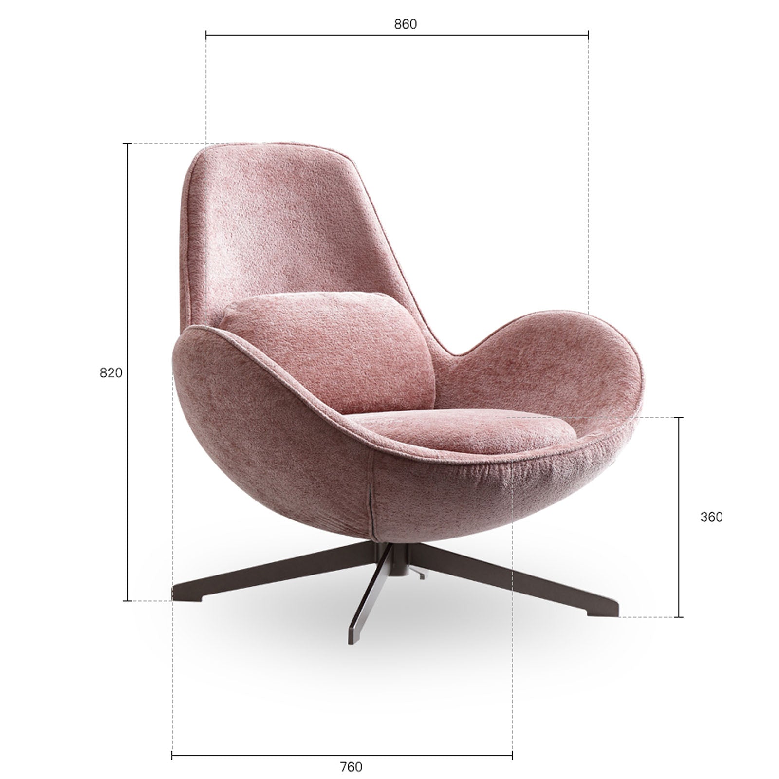 Vigo Swivel Lounge Chair Lc017-P