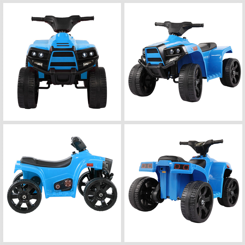 iRerts 6V Kids Ride on Toys, Battery Powered Ride on ATV Cars for Boys Girls Birthday Gifts, Kids Electric Cars for Toddlers, Kids Electric Ride on Vehicles with Headlights, Horn, Blue