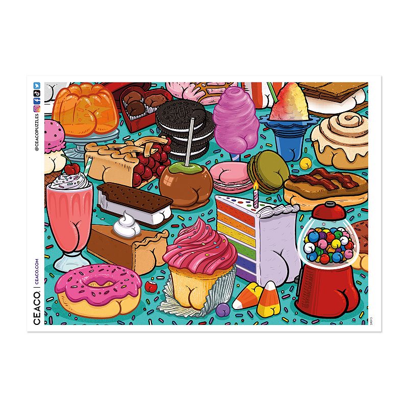 Ceaco Butts On Things Sweet Cheeks 500-Piece Jigsaw Puzzle