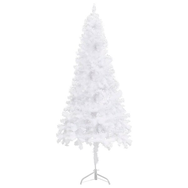 vidaXL Corner Artificial Christmas Tree White 5 ft PVC