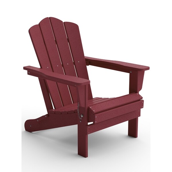 Classic Plastic Folding Outdoor Adirondack Chair Set Of 2