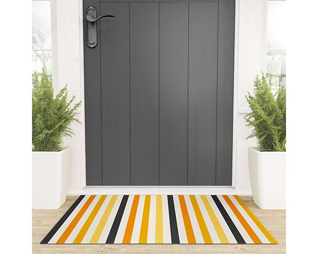 Avenie Halloween Stripes Welcome Mat Society6