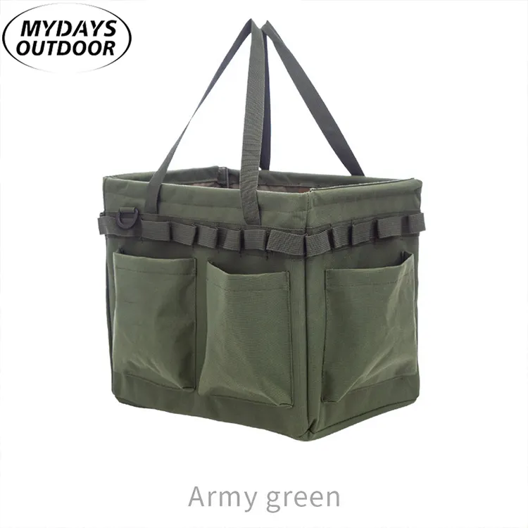 Mydays Outdoor Foldable Travel Camping Equipment Tableware Hiking Tactical Tool Storage Bag with Multiple Pockets