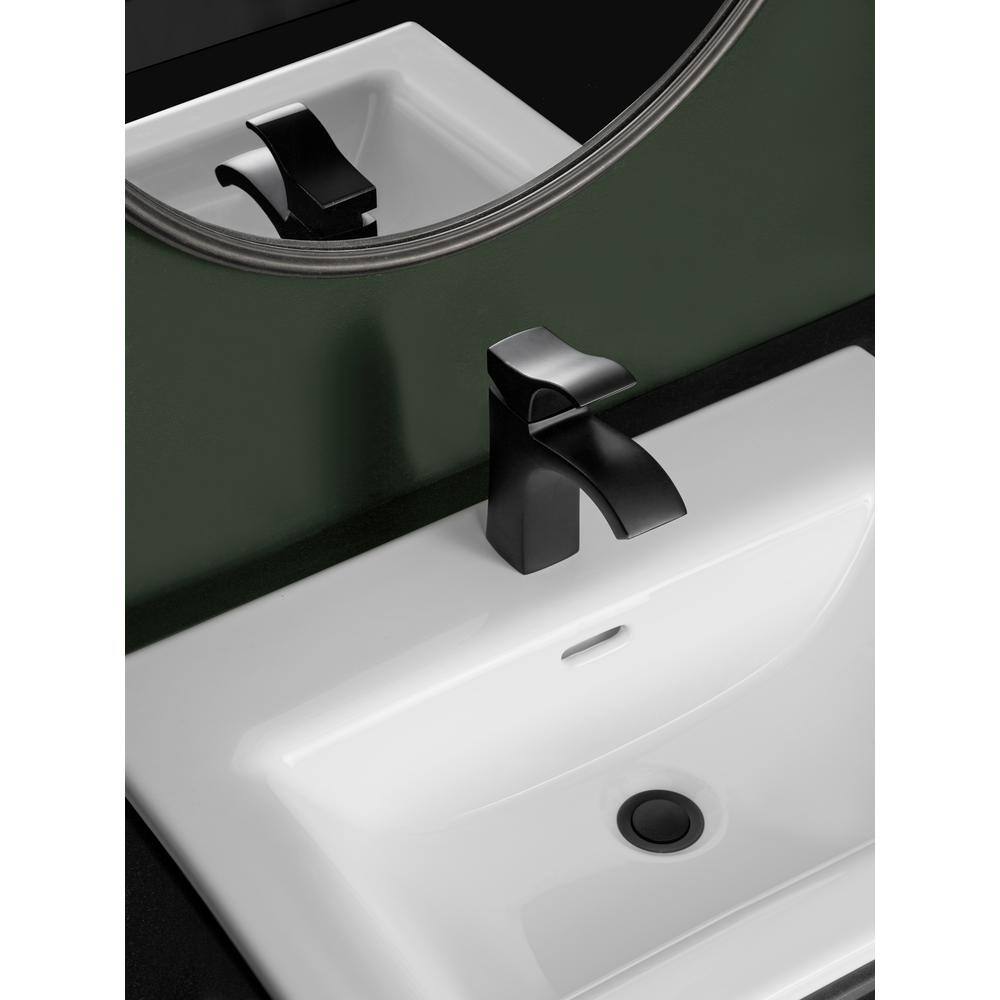 Glacier Bay 24 in. Rectangular Drop-in Bathroom Sink in White 13-0093-W-GB