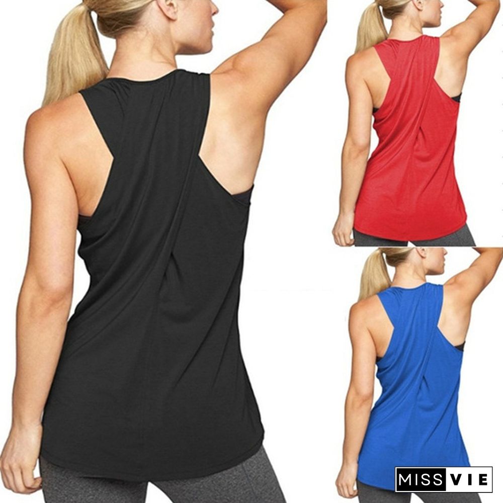 Women Sports Vest professional fitness T-shirt running Gym Jogging Vest Tank Top Active workout Yoga clothes