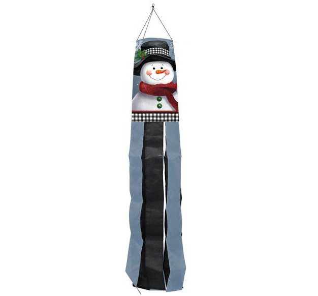 Briarwood Lane Winter Smiling Snowman Windsock Wind Twister 40x6