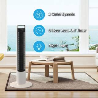 ASPEN Tower Fan with Detachable Tower Body and Remote Washable ASTF-A40-BLK