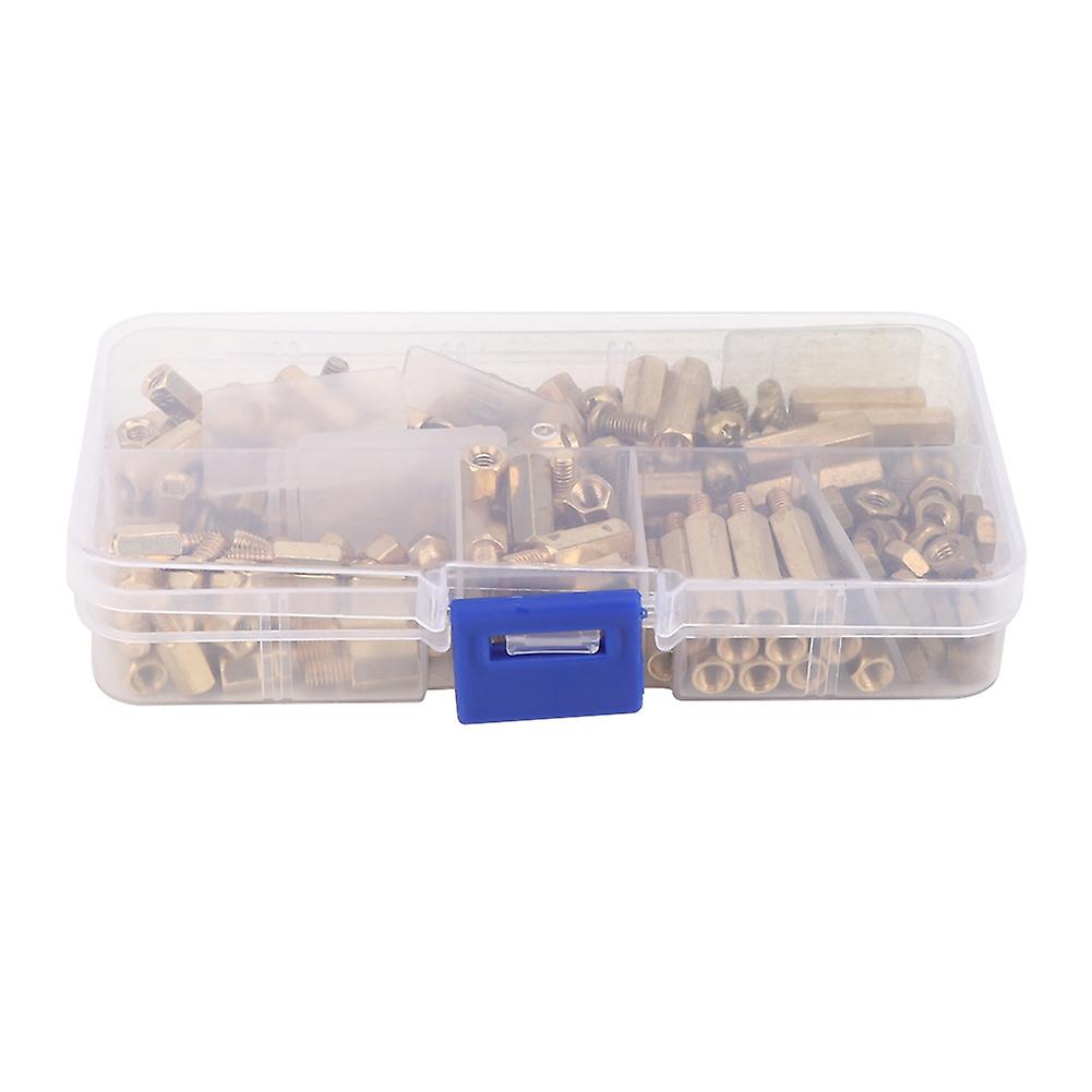 180pcs M4 Brass Standoff Spacer Pillar Nut Screws Male Female Hex Pillar Set