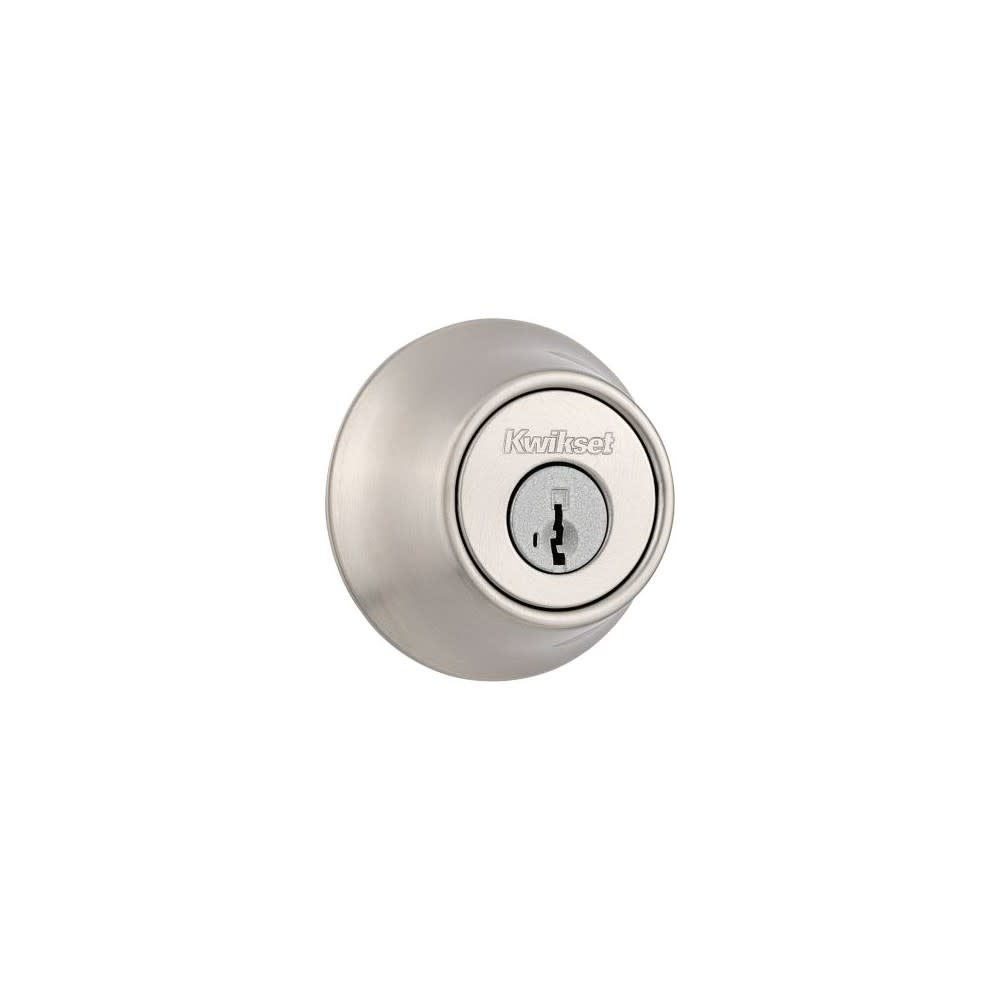 Kwikset SmartKey Door Deadbolt Satin Nickel Single Cylinder ;