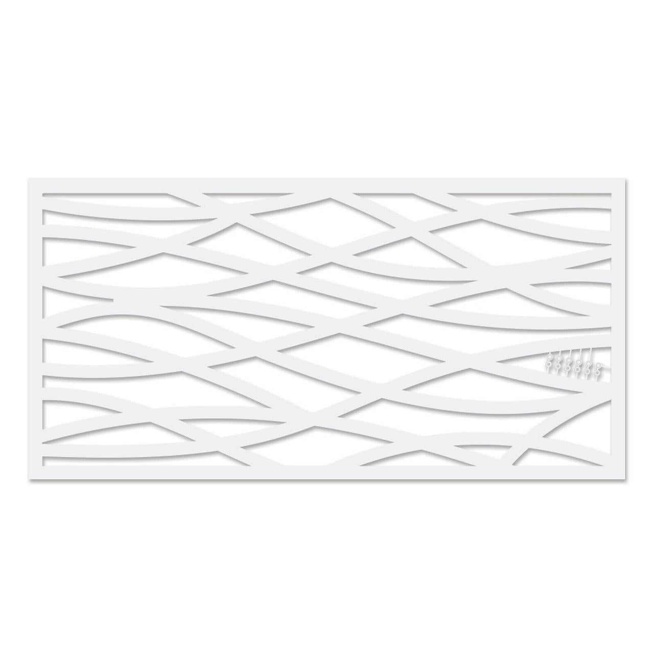 Grid Axcents White Wave Decorative Panel 2 ft. x 4ft.