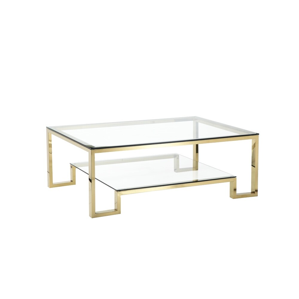 Laurence Coffee Table High Polish Gold.