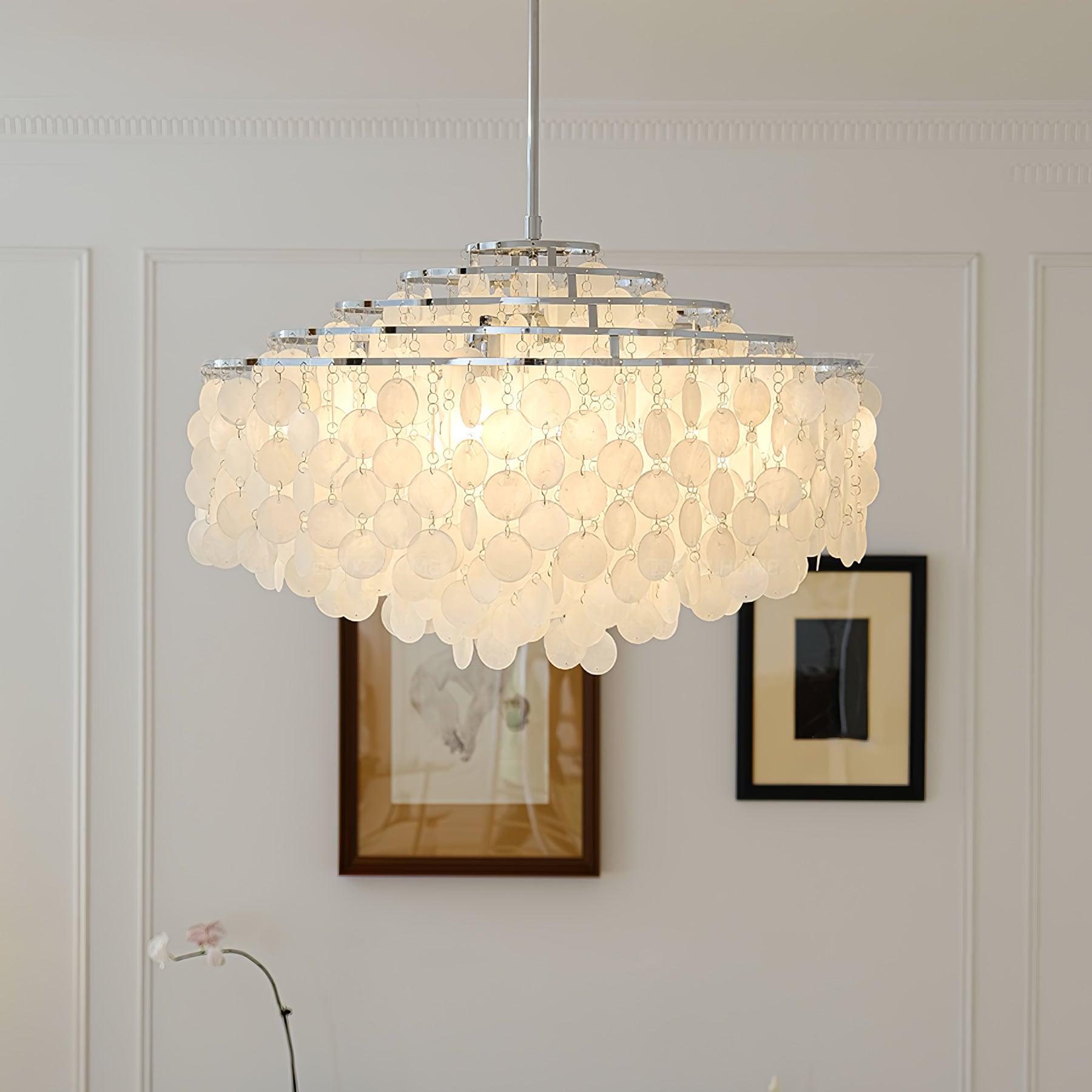 Round Shell Chandelier B