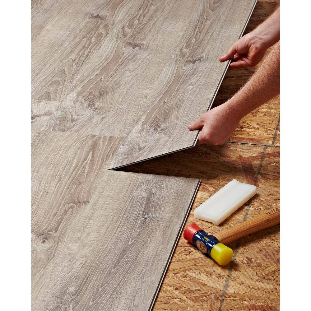 Lifeproof Sterling Oak 22 MIL x 8.7 in. W x 48 in. L Click Lock Waterproof Luxury Vinyl Plank Flooring (20.1 sqftcase) I966106LP