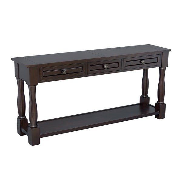 Console Table Extra-thick Sofa Table with DrawersandShelf for Entryway