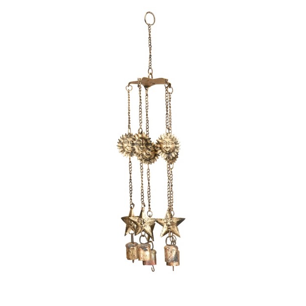 Eclectic Sun And Stars Windchime Brass Olivia amp May