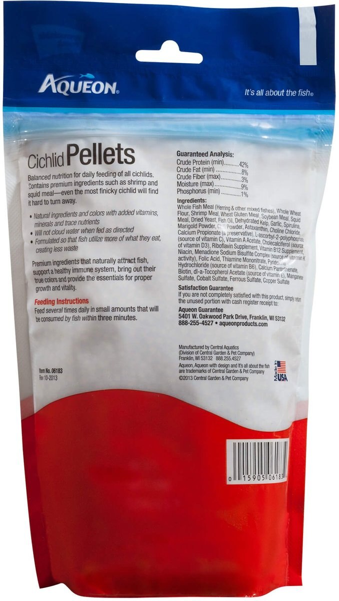 Aqueon Medium Cichlid Pellet Fish Food