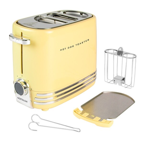 Nostalgia Adjustable 5 Setting Retro Pop Up Hot Dog Toaster