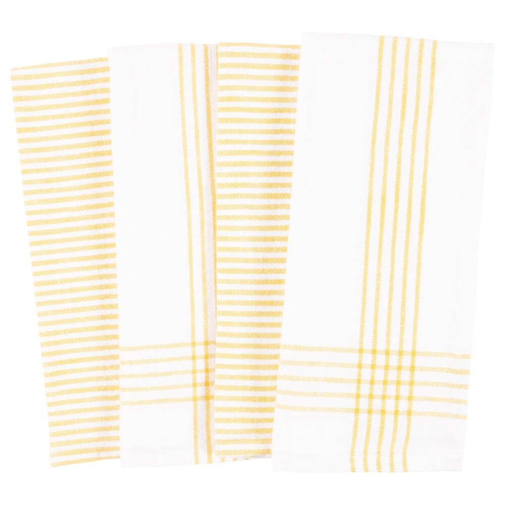 Monoco Relaxed Casual Kitchen Towels  Set of 4