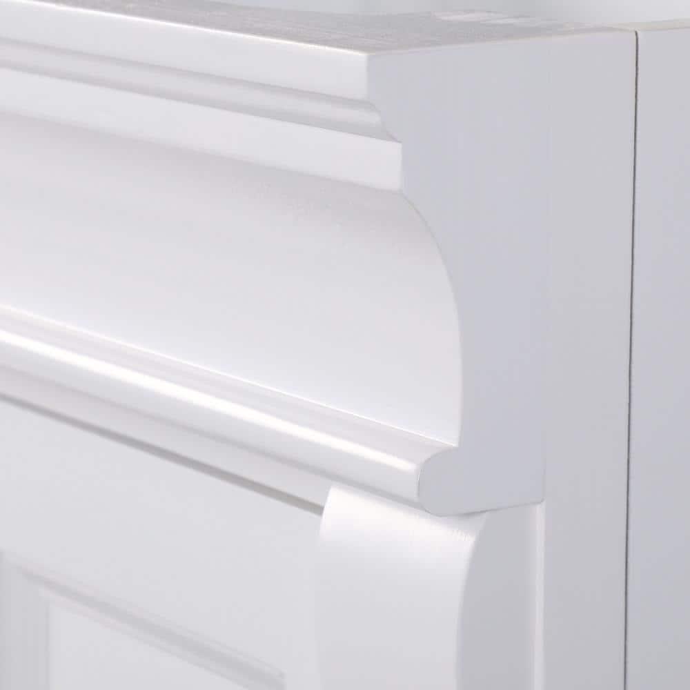 Home Decorators Collection Naples 24 in W Bath Vanity Cabinet Only in White with Right Hand Drawers