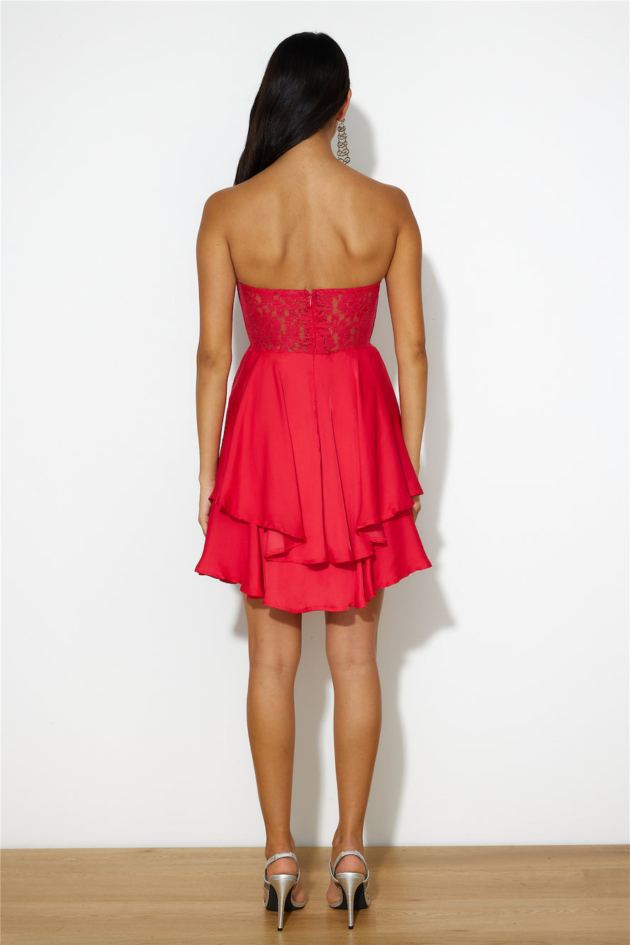 Dating Now Mini Dress Red