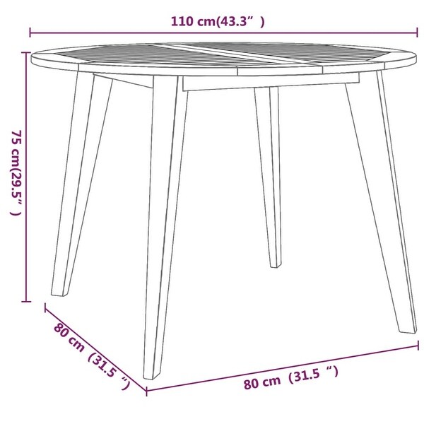 vidaXL 3/5/7/9 Piece Patio Dining Set Solid Wood Acacia