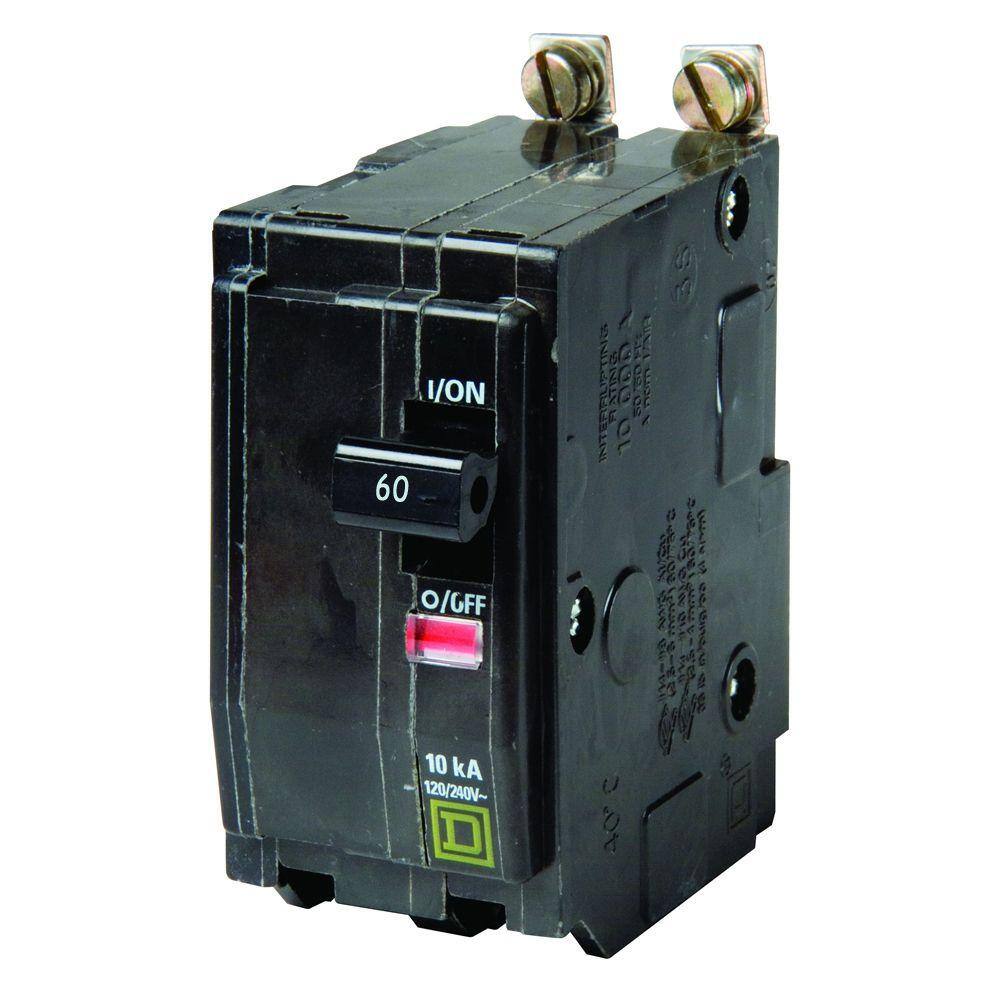 Square D QO 60 Amp 2-Pole Bolt-On Circuit Breaker QOB260CP