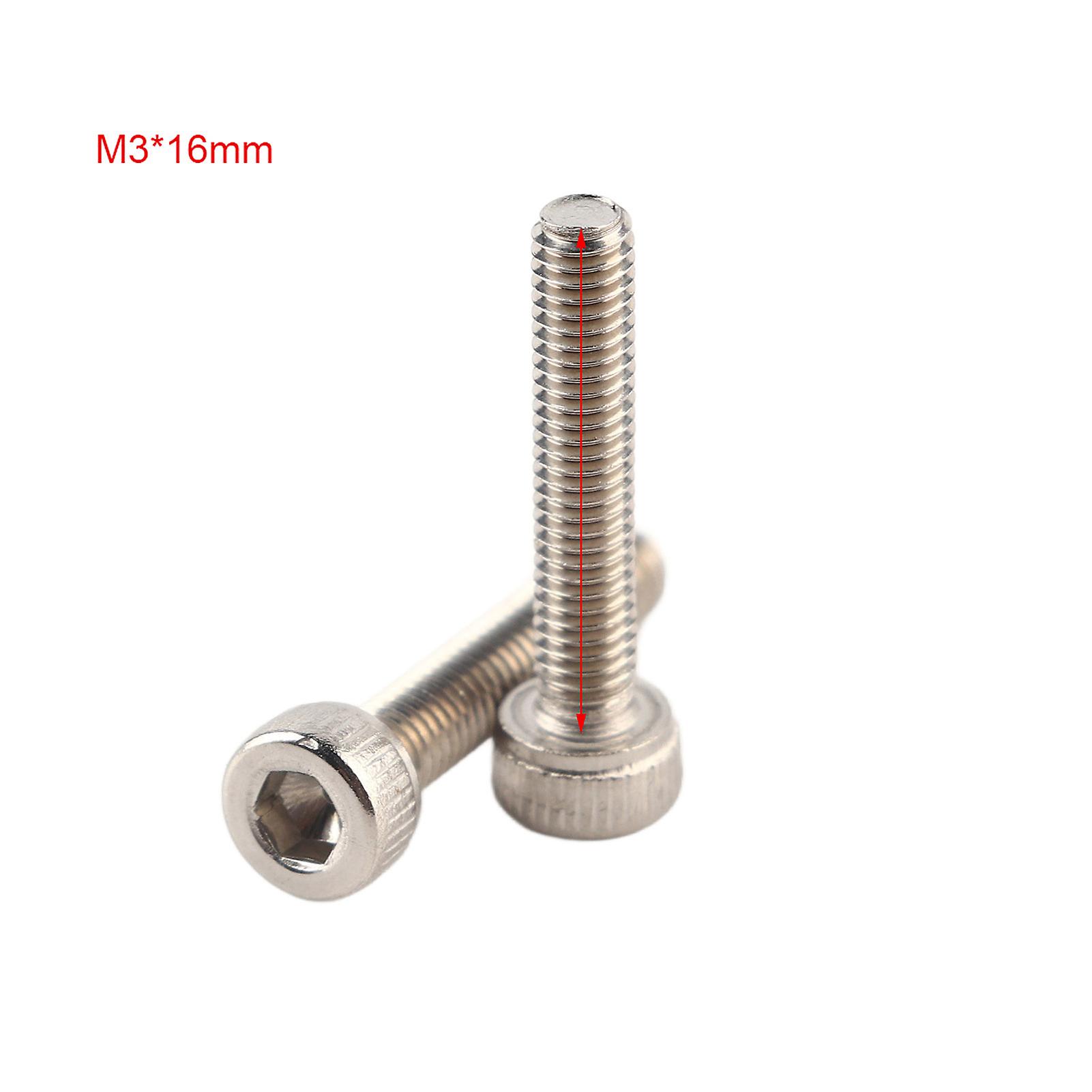 Threaded Hex Socket Screws M3 Stainless Steel Ss304 Cap Head Bolts (m3*16)