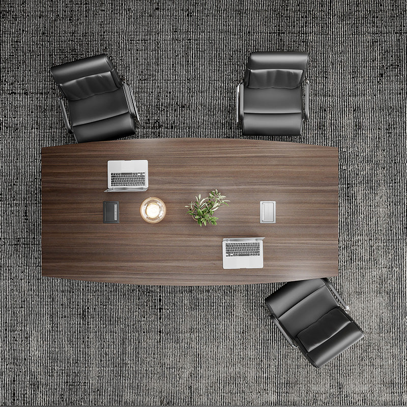 INIGO Boardroom Meeting Table 2.4M - Hazelnut & Black