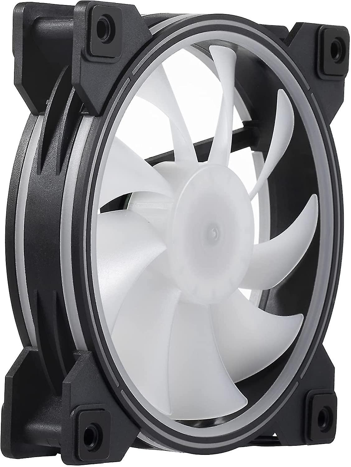 120mm Pc Fan， 120mm Rgb Led， Quiet， High Airflow， Cpu Cooler， Cooling Fan， Black