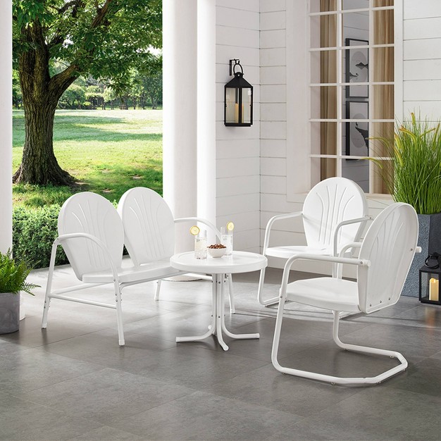 Griffith 4pc Outdoor Conversation Set White Crosley