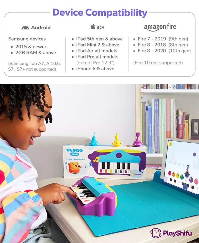 PlayShifu Plugo Tunes Interactive Stem Piano Learning Kit