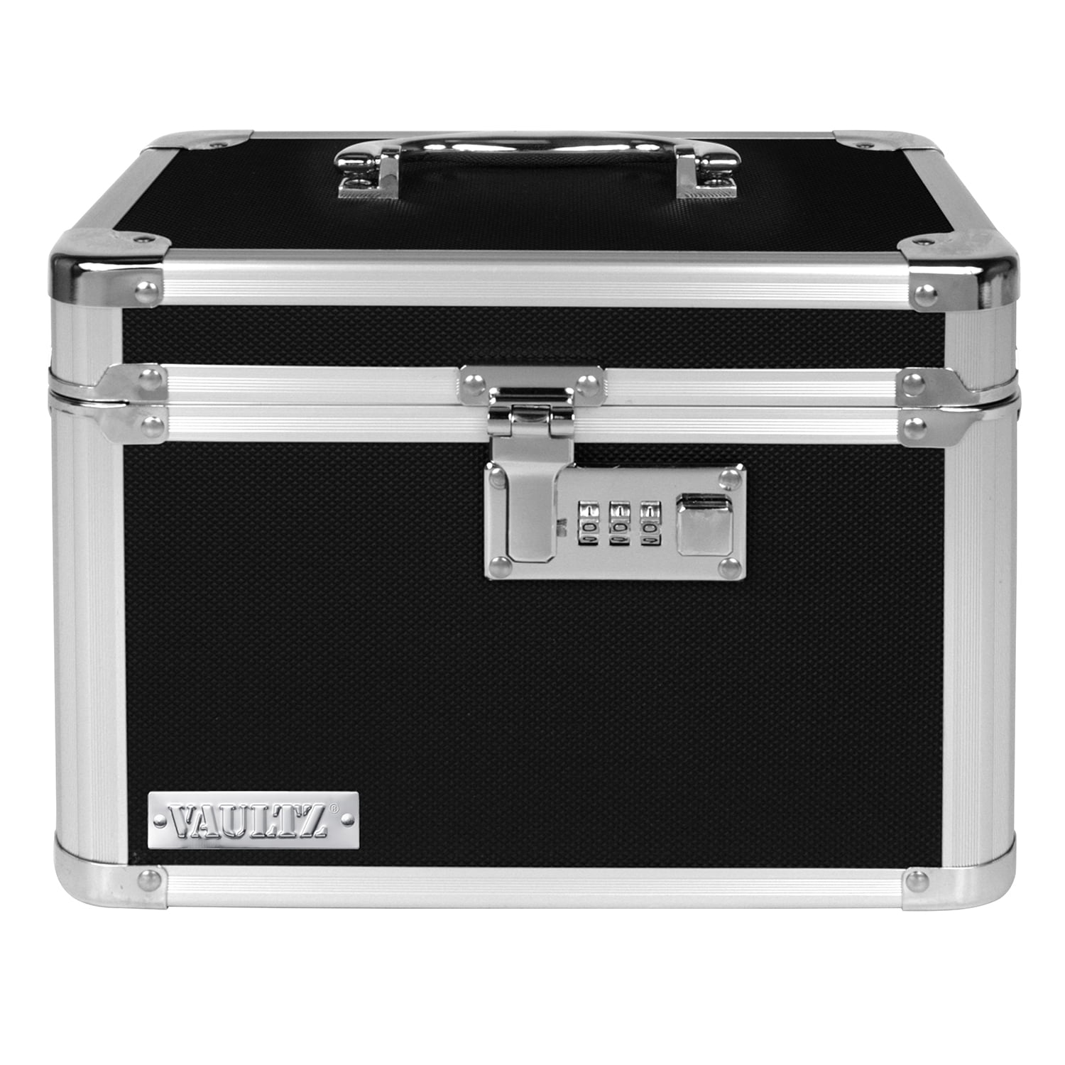 Vaultz Combo Lock Storage Box, Black, Medium Density Fiberboard, VZ00102-2