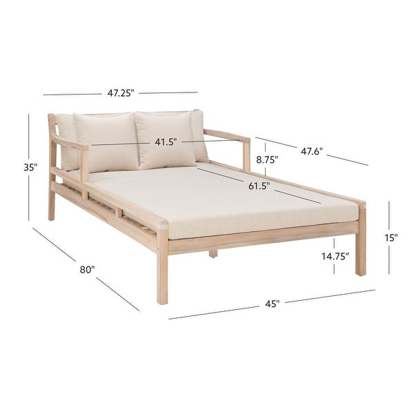 Percy Outdoor Natural/Beige Double Chaise Lounger