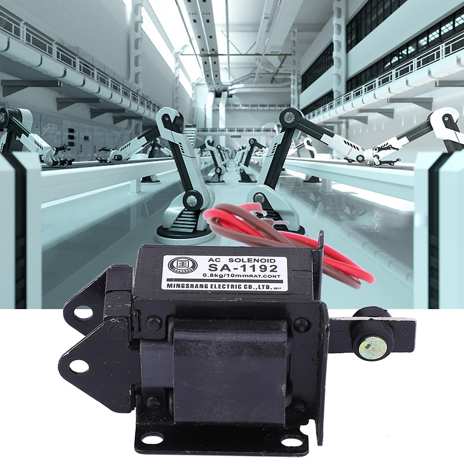 Sa-1192 Ac Solenoid Electromagnet Push Pull Type Electric Magnet 220vac 7.8n Stroke 10mm
