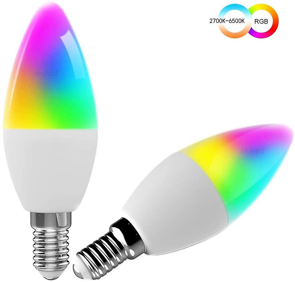 Wifi Smart Light Bulb E14 Candle Lamp Rgb+cw+ww 5w 7w 9w Tuya Smart Life App Voice Control Compatible Alexa Google Home Dimmable