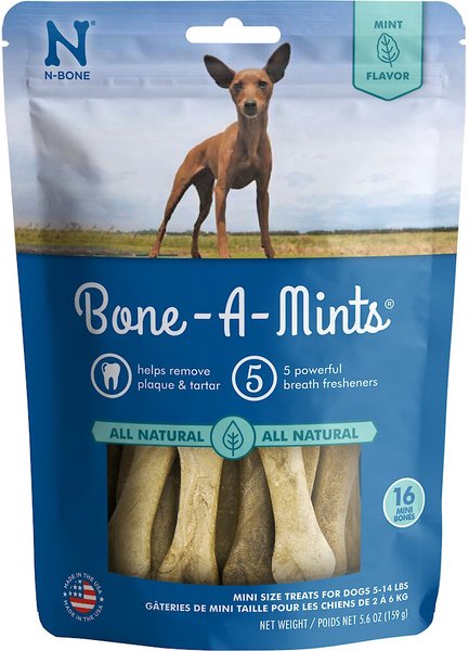 N-Bone Bone-A-Mints Mint Flavored Mini Dental Dog Treats