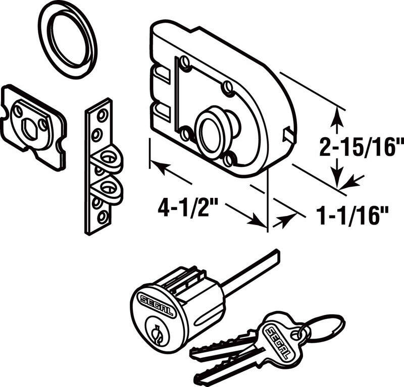 Prime-Line Segal Brushed Chrome Deadbolt