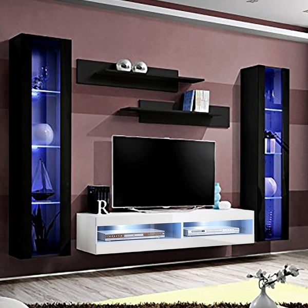 Fly AB2 34TV Wall Mounted Floating Modern Entertainment Center