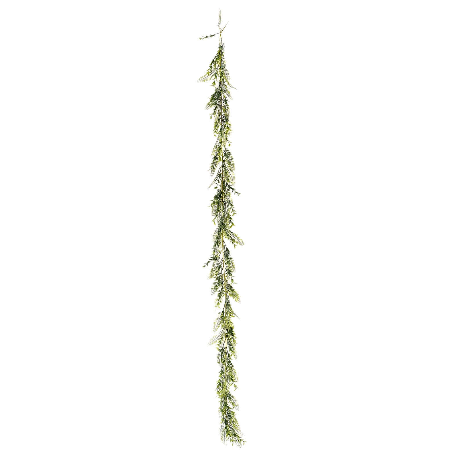 Artificial Boston Fern Table Garland Plant, Faux Greenery Hanging Vine 6ft