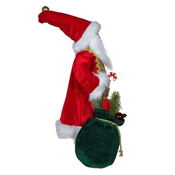 Kurt Adler 18Inch Santa with Gift Bag and Scepter Table Piece