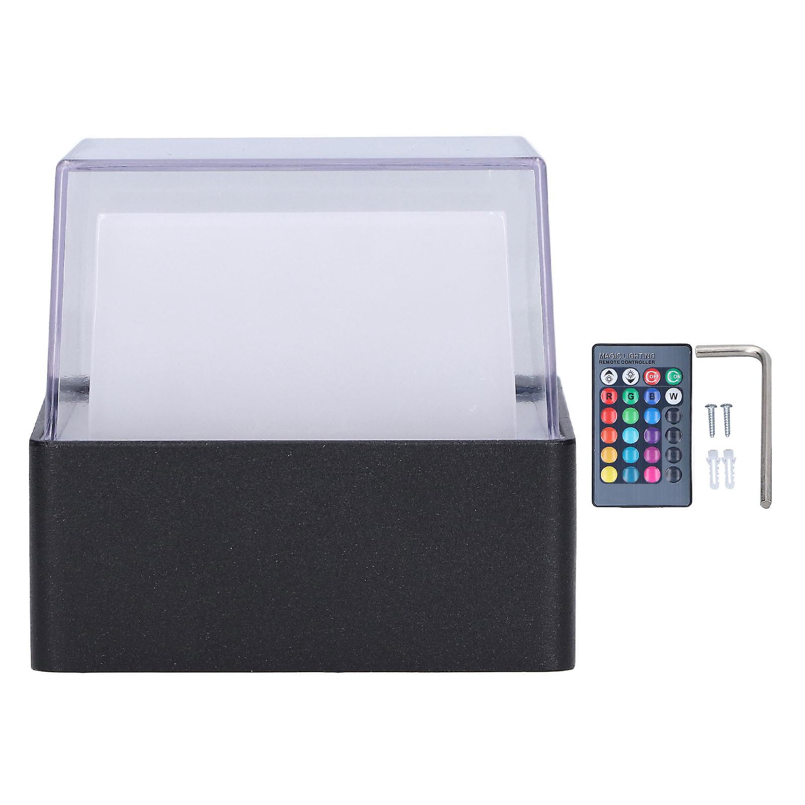 Outdoor Rgb Remote Control Wall Light 5w Ac85265v Waterproof Square Led Aluminum Rgb Wall Light For Stairs Bathrooms