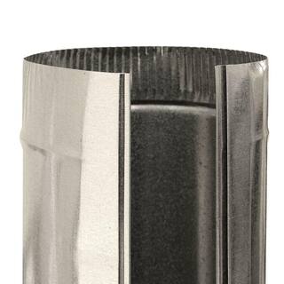 Master Flow 8 in. x 36 in. Round Metal Duct Pipe BCP8X36